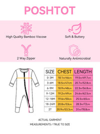 PoshTOT Rainbow Snacks Bamboo Baby Convertible Zippy Romper