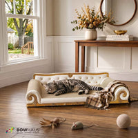 27.5" Cat Couch Scratcher Bed – Corrugated Cardboard Lounge Sofa for Indoor Cats