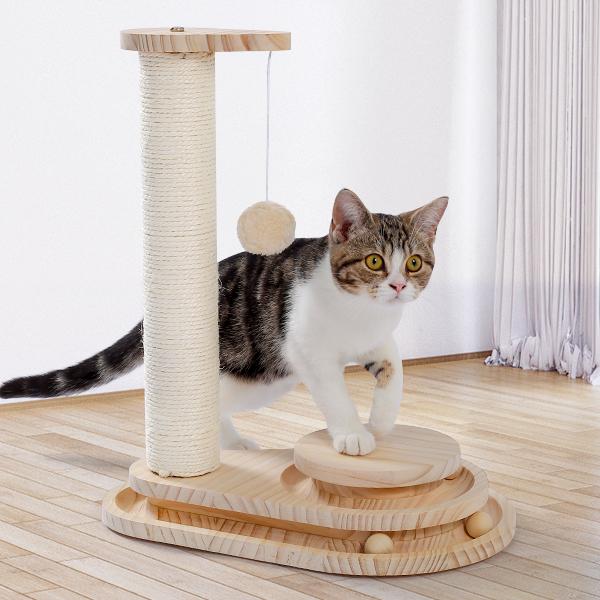 Indoor Cat Soft Scratching Board And Interactive Ball Track Toy Cat Rest And Grooming Supplies