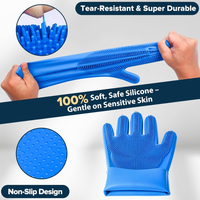 6PCS Grooming Bath Supplies For Dogs, Cats Dog Washing Gloves Dog Bath Brush Dog Shower Brush Pet Grooming Gloves Dog Gr