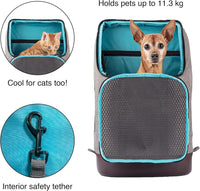 Dog Carrier Backpack for Small Pets - Hands-Free Pet Travel Backpack - Armorsole Base - Convertible Backpack to Carrier - Rugged Pet Backpack - Heather Grey