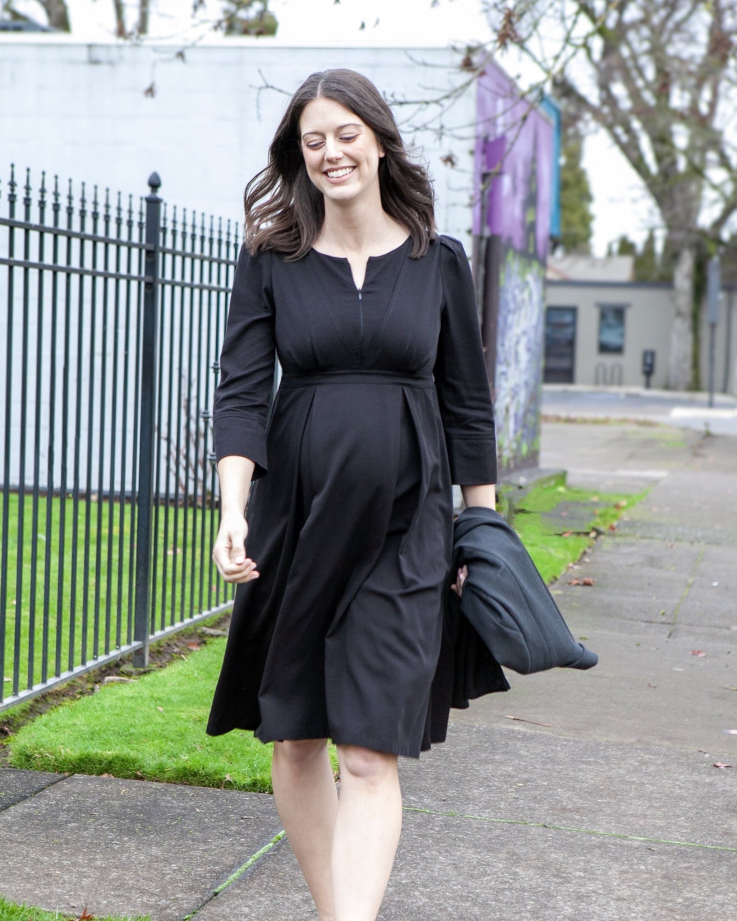 Sarah Empire Maternity & Nursing Dress in TENCEL (Regular & Petite) - BIG FRENCHIES