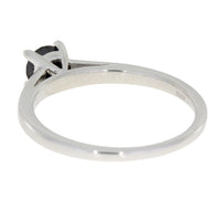 Natural .50ct Black Diamond Eng Only Sterling Silver