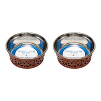 Country Living Set of 2 Stainless Steel Dog Bowls – Farmhouse Style, Ideal for Small to Medium Dogs - BIG FRENCHIES