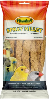 Higgins Spray Millet Bird Treats 12-Count Non-GMO Natural Foraging All Birds