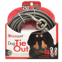 Dog Boss Pet Super Beast Xxl Twin-swivel Vinyl Coated Tie-outs 40ft Up 250lbs