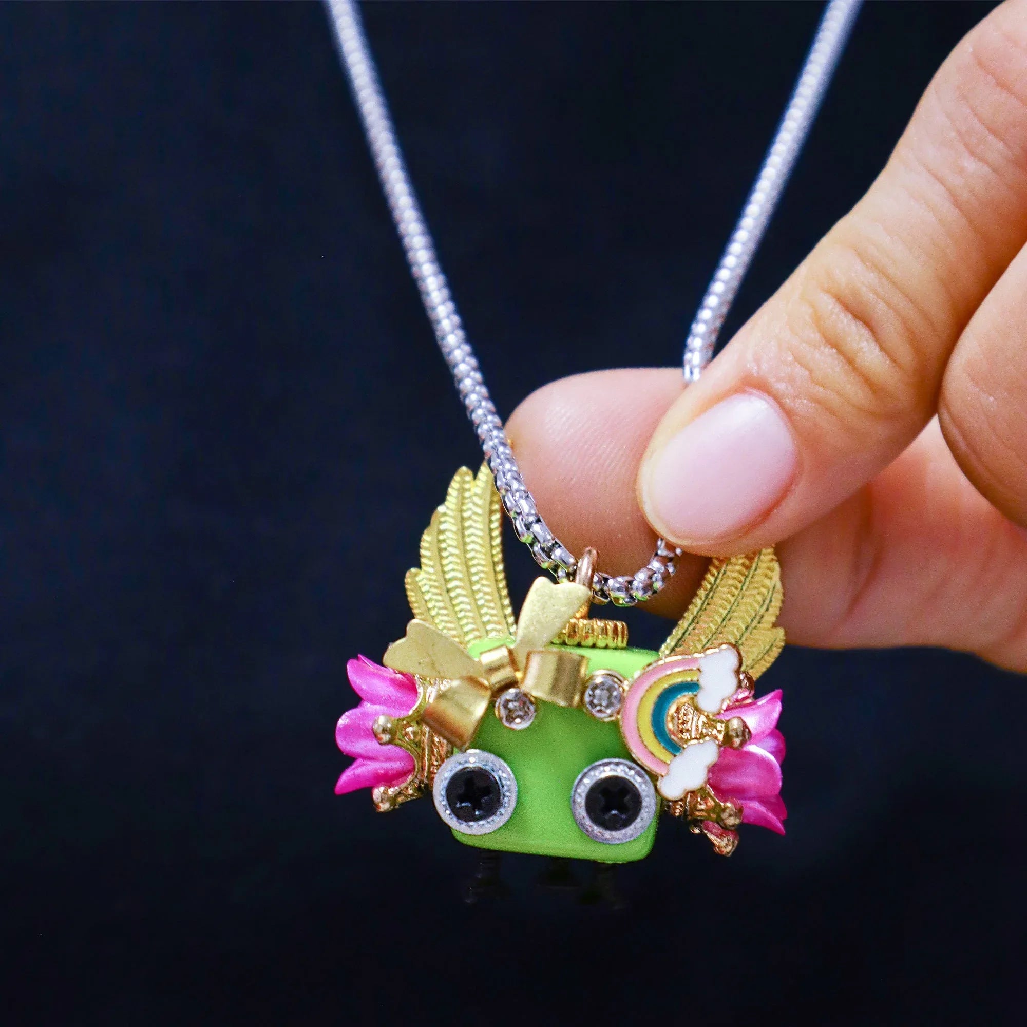Handcrafted Wooden Bot Necklace, Keychain, or Mini Decor - BIG FRENCHIES