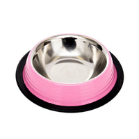 Country Living Set of 2 Ribbed Non-Slip Pet Bowls – Carnation Pink - BIG FRENCHIES