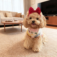 4Pcs Dog Hair Bow Headband For Small Medium Dogs, Adjustable Pet Dog Hair Bow Headband For Pets Puppy Cats Grooming Acce
