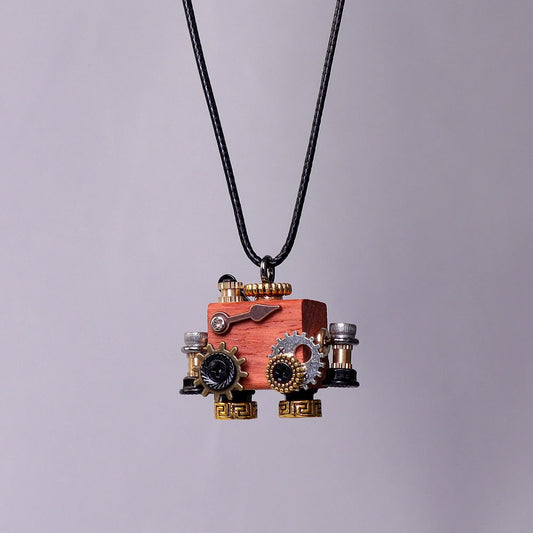 Handcrafted Wooden Bot Necklace, Keychain, or Mini Decor - BIG FRENCHIES