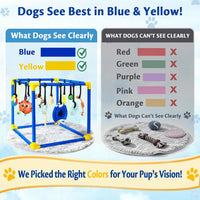 Interactive Puppy Play Gym with 16 Toys Dog Enrichment Activity Center