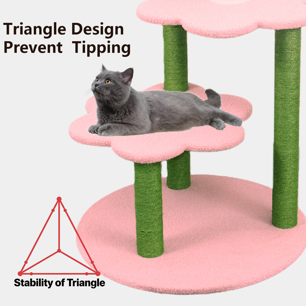 Cat Tree with Removable Cozy Perch & Scratching Posts Hanging & Toy Multi-Level Cat Furniture for Kittens/Cats to Climb,