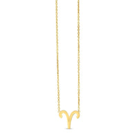 14K Yellow Gold Aries Necklace