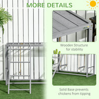 Chicken Activity Game With Swing Set For 3-4 Birds, Wooden Chicken Coop Accessory With Multiple Chicken Perches And Hen 