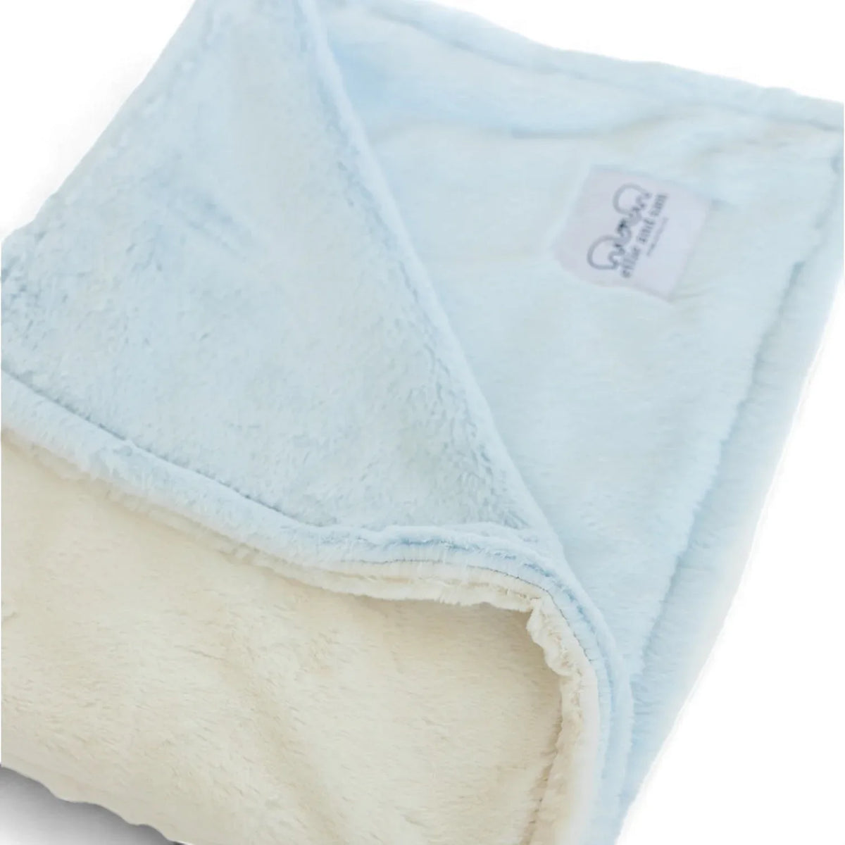 Luxury Duo Borderless Blanket - Blue/Ivory - BIG FRENCHIES