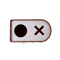 X-shaped Cat Bed - Dark Brown And Light Brown Colors