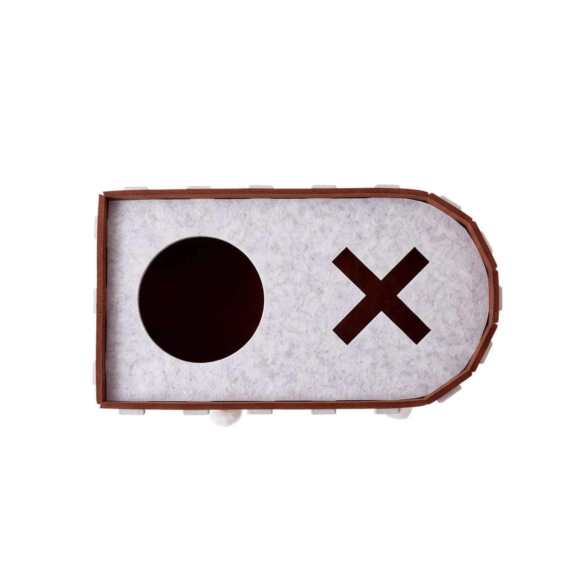 X-shaped Cat Bed - Dark Brown And Light Brown Colors