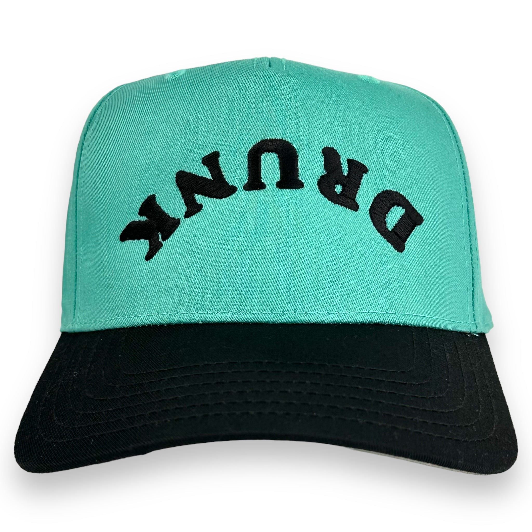 DRUNK HAT Upside Down Custom Embroidered Cap