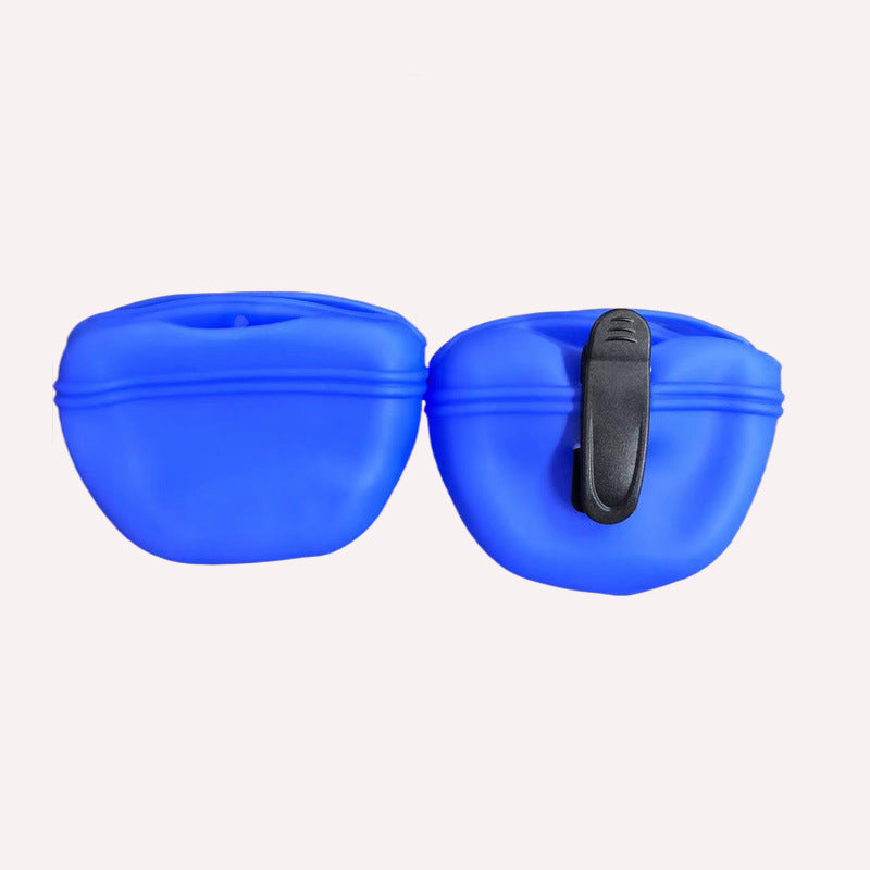 Silicone Pet Training Bag Dog Treat Bag Outdoor Training Snack Waist Bag