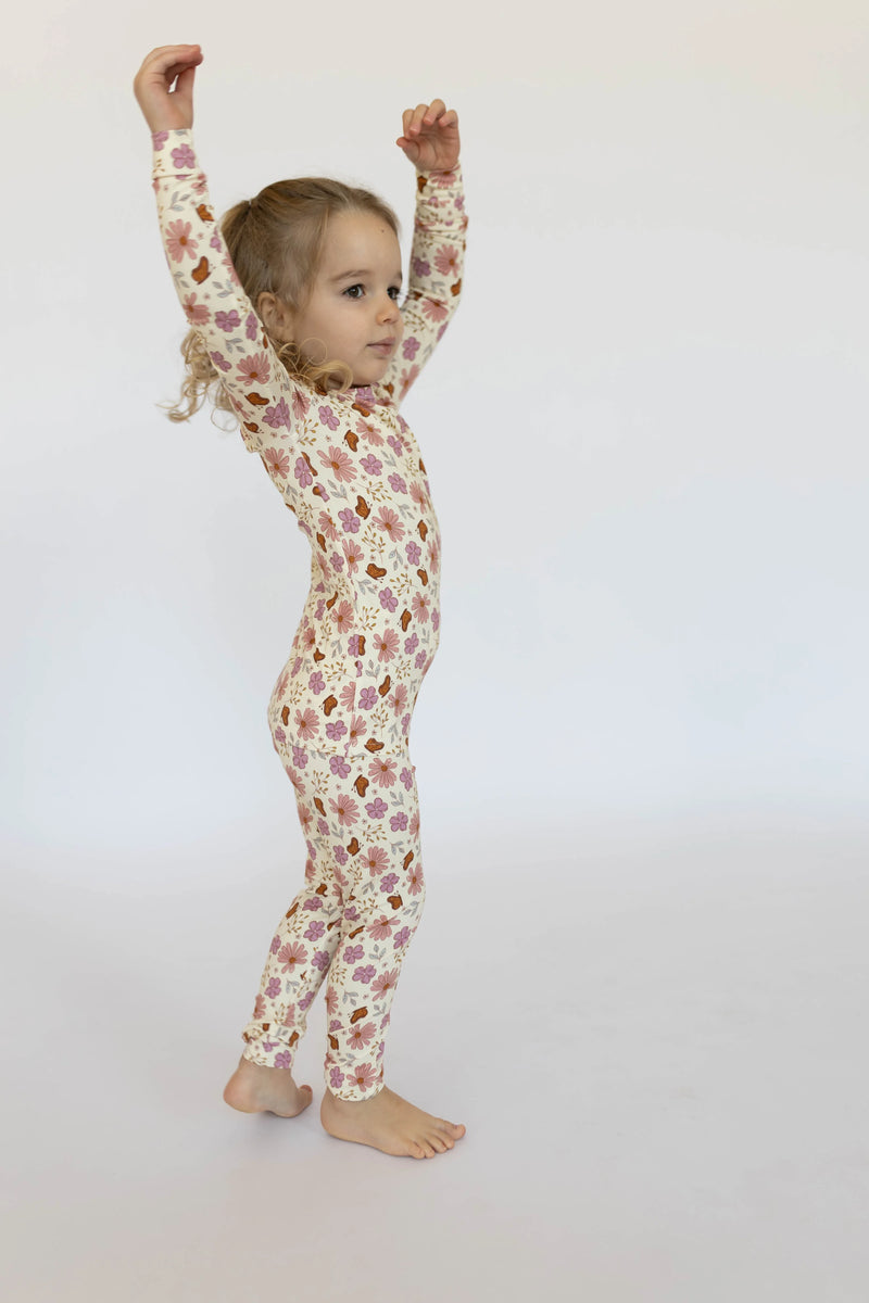 Floral Butterfly 2 piece PJ's - BIG FRENCHIES