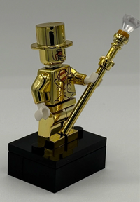 Golden Monopoly Money Man Custom Minifigure - BIG FRENCHIES