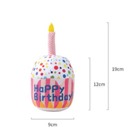 Pet Toy Birthday Cake Celebration Play Doll for Dogs with Sound and Chew Function Small Cake