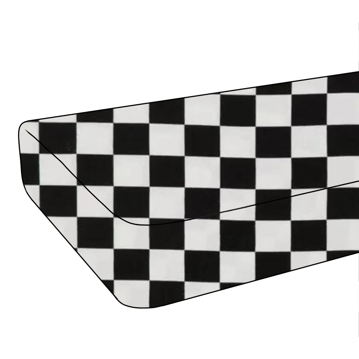 Race Black & White Checkered Crib Sheet - BIG FRENCHIES