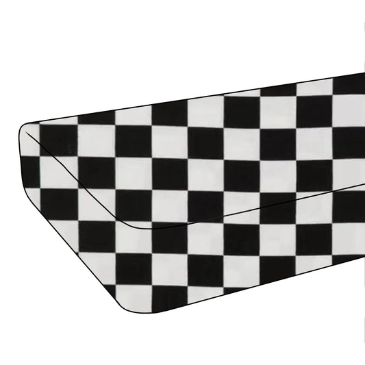 Race Black & White Checkered Crib Sheet - BIG FRENCHIES