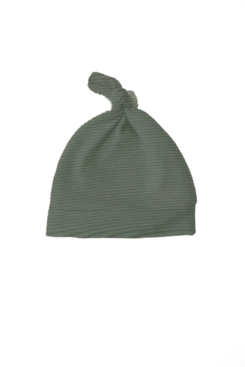 Moss Ribbed Knit Newborn Baby Knot Hat - BIG FRENCHIES