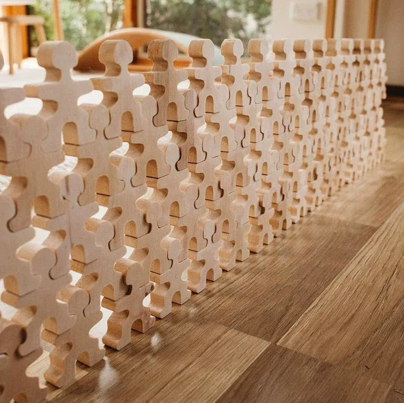 32-Piece Wooden Little Balancing People Stacking Set | Mindful Open-Ended Play - BIG FRENCHIES