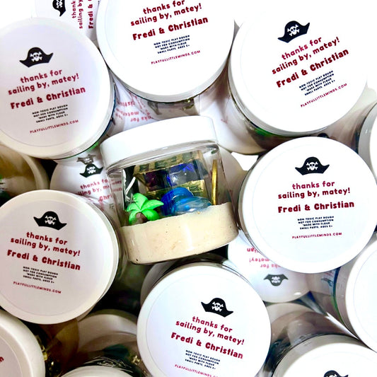 Pirate-Themed Play Dough Party Favors for Kids' Birthday Celebration