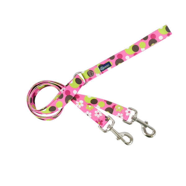Daisy Dot Double Connection Leash – EarthStyle-Pet Collars & Leashes-BIG FRENCHIES-2 Hounds Design