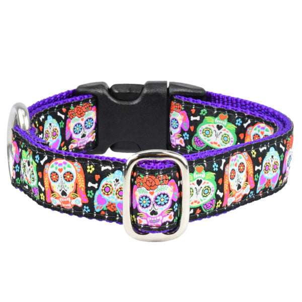 1″ XOLO – Sugar Skull Essential Martingale Dog Collar-Pet Collars & Leashes-BIG FRENCHIES-2 Hounds Design