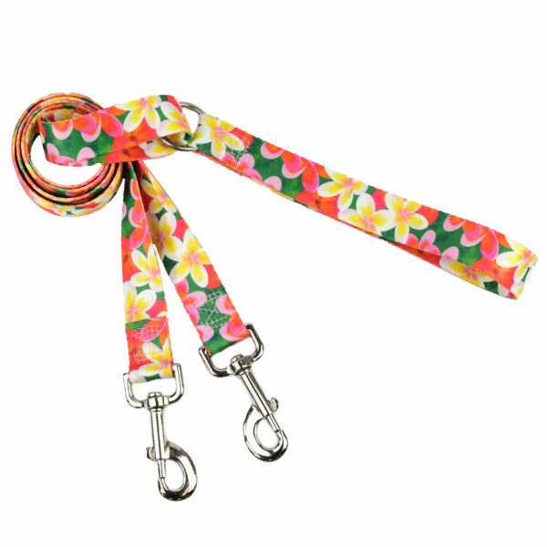 Aloha Double Connection Leash – EarthStyle-Pet Collars & Leashes-BIG FRENCHIES-2 Hounds Design