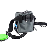 Treat Bag, Poop Bag Holder, and Handy Collapsible Water Bowl