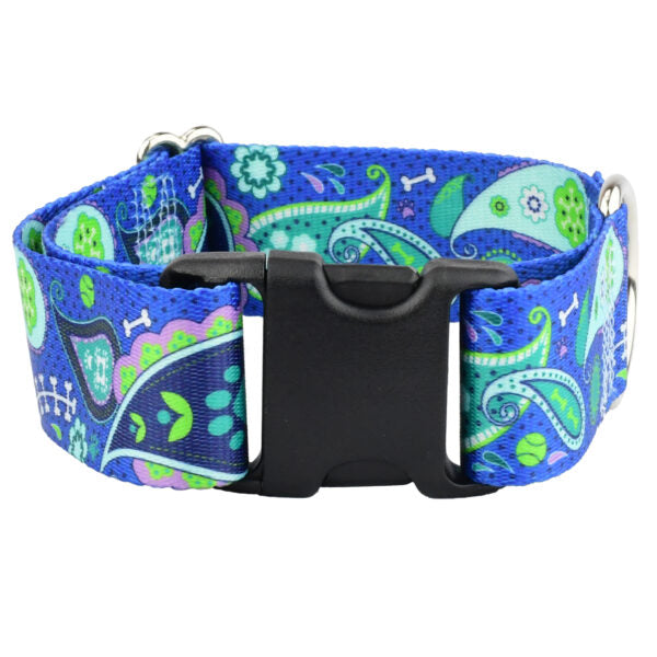 Paw Paisley Dog Collar – EarthStyle-Pet Collars & Leashes-BIG FRENCHIES-2 Hounds Design