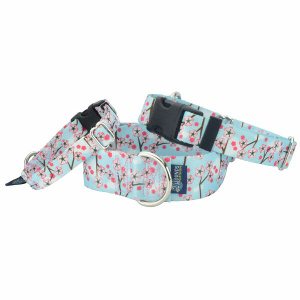 Cherry Blossoms Martingale Dog Collar – EarthStyle-Pet Collars & Leashes-BIG FRENCHIES-2 Hounds Design