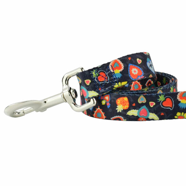 Gothic Hearts Dog Leash – EarthStyle-Pet Collars & Leashes-BIG FRENCHIES-2 Hounds Design
