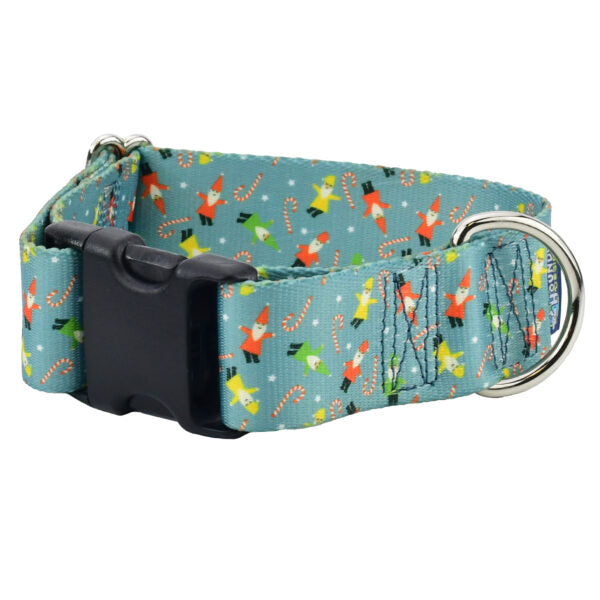 Jolly Gnomes Dog Collar – EarthStyle-Pet Collars & Leashes-BIG FRENCHIES-2 Hounds Design