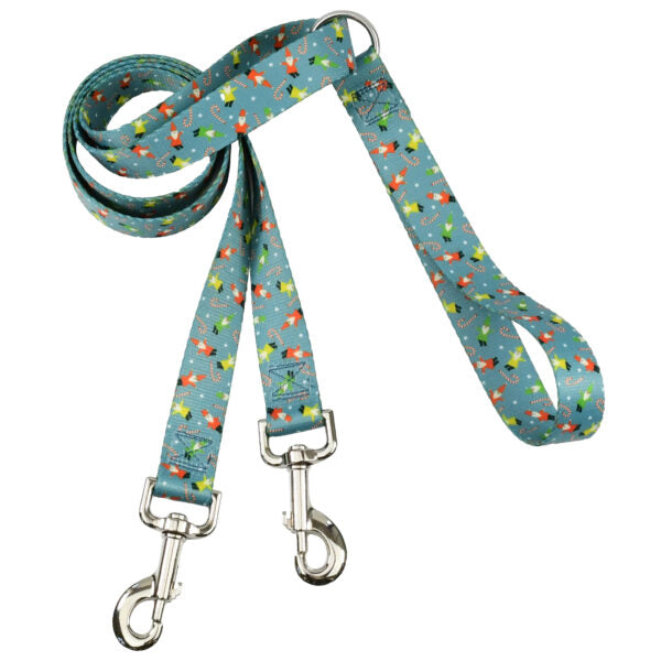 Jolly Gnomes Double Connection Leash – EarthStyle-Pet Collars & Leashes-BIG FRENCHIES-2 Hounds Design