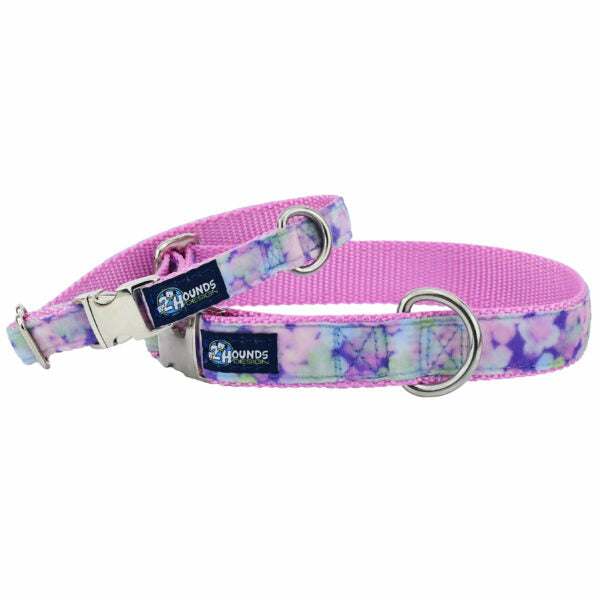 Hydrangea Velvet Essential Martingale Dog Collar-Pet Collars & Leashes-BIG FRENCHIES-2 Hounds Design