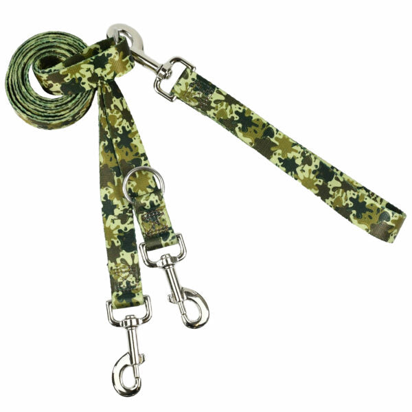 Archie Loves Mud Double Connection Leash – EarthStyle-Pet Collars & Leashes-BIG FRENCHIES-2 Hounds Design