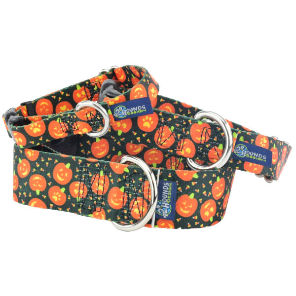 Jack O Lantern Dog Collar – EarthStyle-Pet Collars & Leashes-BIG FRENCHIES-2 Hounds Design