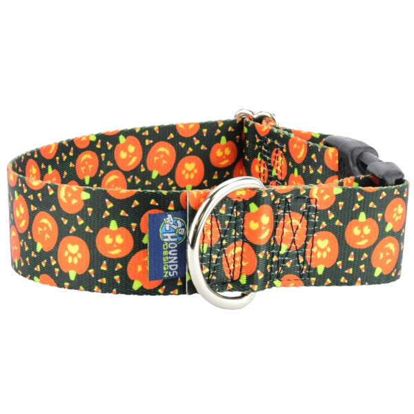 Jack O Lantern Dog Collar – EarthStyle-Pet Collars & Leashes-BIG FRENCHIES-2 Hounds Design
