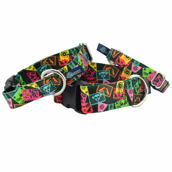 Paper Flags Martingale Dog Collar – EarthStyle-Pet Collars & Leashes-BIG FRENCHIES-2 Hounds Design