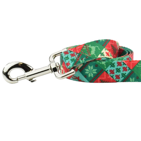 Christmas Patchwork Dog Leash – EarthStyle-Pet Collars & Leashes-BIG FRENCHIES-2 Hounds Design