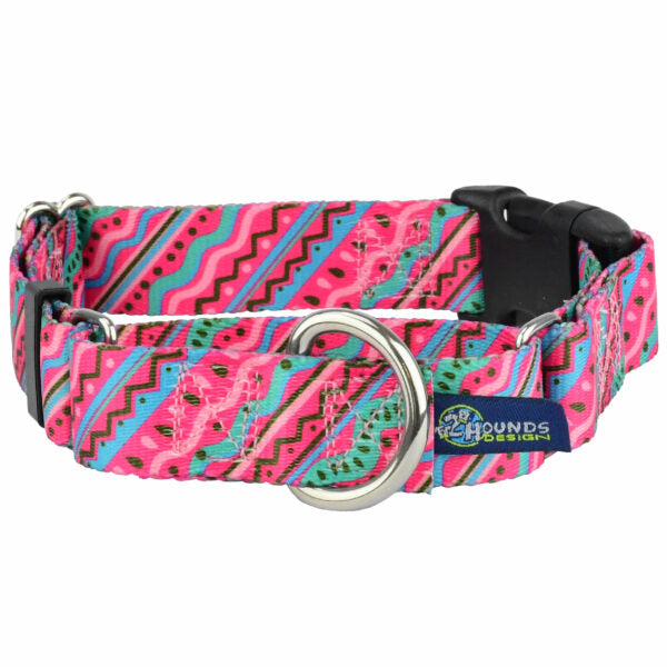 1980’s Buckle Martingale Dog Collar – EarthStyle-Pet Collars & Leashes-BIG FRENCHIES-2 Hounds Design
