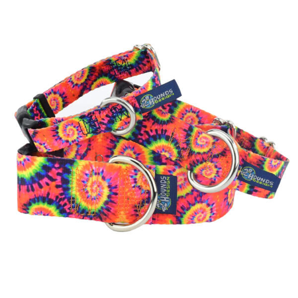 Classic Tie-Dye Dog Collar – EarthStyle-Pet Collars & Leashes-BIG FRENCHIES-2 Hounds Design