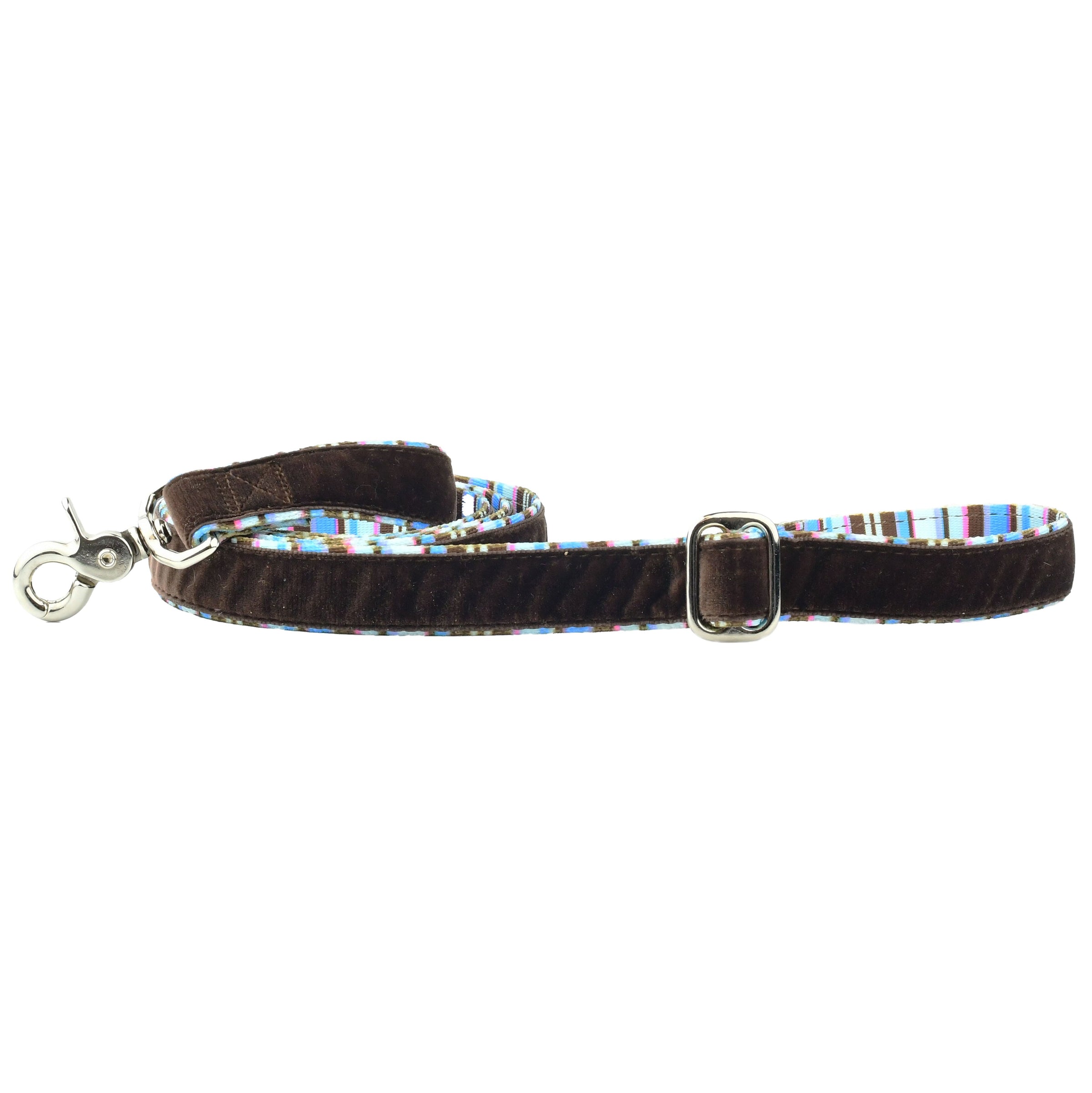 Brown Stripes Velvet Essential Dog Collar (1″ Only)