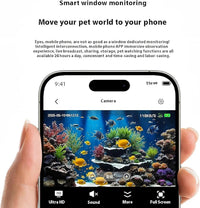 2K Aquarium Camera WiFi Terrarium Pet Camera Night Vision 140° View 2-Way Audio